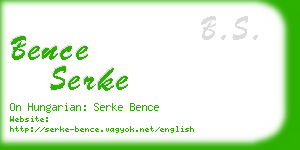 bence serke business card